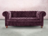 Elsa 3 Seat Chesterfield Sofa In Imperial Vintage Velvet