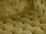 Elsa 3 Seat Chesterfield Sofa In Olive Vintage Velvet