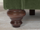 Elsa 3 Seat Chesterfield Sofa In Pine Lush Velvet