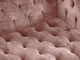 Elsa Bigger 3 Seat Chesterfield Sofa In Dusky Pink Vintage Velvet