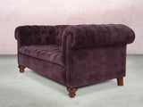 Elsa Bigger 3 Seat Chesterfield Sofa In Imperial Vintage Velvet