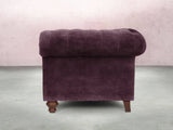 Elsa Bigger 3 Seat Chesterfield Sofa In Imperial Vintage Velvet