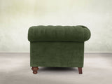 Elsa Bigger 3 Seat Chesterfield Sofa In Pine Lush Velvet