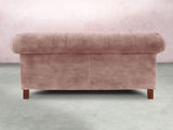 Elsa Snug 2 Seat Chesterfield Sofa In Dusky Pink Vintage Velvet