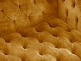 Elsa Snug 2 Seat Chesterfield Sofa In Gold Vintage Velvet
