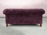 Elsa Snug 2 Seat Chesterfield Sofa In Imperial Vintage Velvet