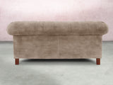 Elsa Snug 2 Seat Chesterfield Sofa In Mocha Vintage Velvet