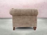 Elsa Snug 2 Seat Chesterfield Sofa In Mocha Vintage Velvet