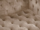 Elsa Snug 2 Seat Chesterfield Sofa In Mocha Vintage Velvet