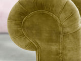Elsa Snug 2 Seat Chesterfield Sofa In Olive Vintage Velvet