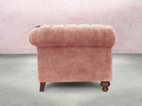 Elsa Snug 2 Seat Chesterfield Sofa In Pink Blush Vintage Velvet