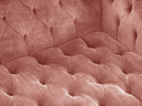 Elsa Snug 2 Seat Chesterfield Sofa In Pink Blush Vintage Velvet