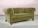 Elsa Snug 2 Seat Chesterfield Sofa In Spring Meadow Vintage Velvet