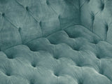 Elsa Snug 2 Seat Chesterfield Sofa In Summer Mist Vintage Velvet