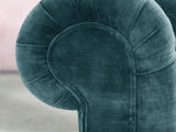 Elsa Snug 2 Seat Chesterfield Sofa In Teal Vintage Velvet