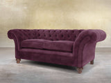 Flora 2 Seat Chesterfield Sofa In Imperial Vintage Velvet