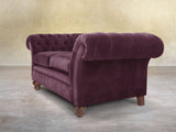 Flora 2 Seat Chesterfield Sofa In Imperial Vintage Velvet