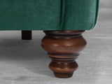Flora 2 Seat Chesterfield Sofa In Kingfisher Lush Velvet