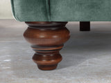 Flora 2 Seat Chesterfield Sofa In Ocean Storm Vintage Velvet