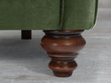 Flora 2 Seat Chesterfield Sofa In Pine Lush Velvet
