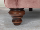 Flora 2 Seat Chesterfield Sofa In Pink Blush Vintage Velvet