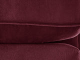 Flora 2 Seat Chesterfield Sofa In Wine Lush Velvet