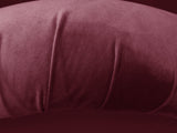 Flora 2 Seat Chesterfield Sofa In Wine Lush Velvet