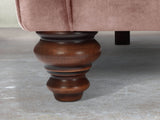 Flora 4 Seat Chesterfield Sofa In Dusky Pink Vintage Velvet