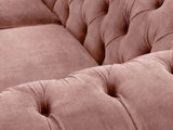 Flora 4 Seat Chesterfield Sofa In Dusky Pink Vintage Velvet