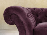Flora 4 Seat Chesterfield Sofa In Imperial Vintage Velvet