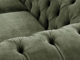 Flora 4 Seat Chesterfield Sofa In Jade Vintage Velvet