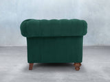 Flora 4 Seat Chesterfield Sofa In Kingfisher Lush Velvet