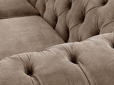 Flora 4 Seat Chesterfield Sofa In Mocha Vintage Velvet