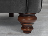 Flora 4 Seat Chesterfield Sofa In Nickel Lush Velvet