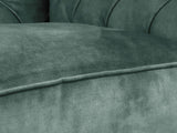 Flora 4 Seat Chesterfield Sofa In Ocean Storm Vintage Velvet