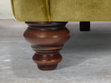Flora 4 Seat Chesterfield Sofa In Olive Vintage Velvet