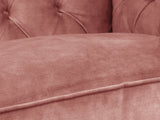 Flora 4 Seat Chesterfield Sofa In Pink Blush Vintage Velvet