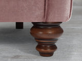 Flora 4 Seat Chesterfield Sofa In Pink Lush Velvet
