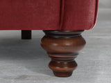 Flora 4 Seat Chesterfield Sofa In Red Lush Velvet