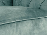 Flora 4 Seat Chesterfield Sofa In Summer Mist Vintage Velvet