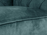 Flora 4 Seat Chesterfield Sofa In Teal Vintage Velvet