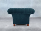 Flora Chesterfield Chair In Blue Lush Velvet