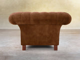Flora Chesterfield Chair In Burnt Umber Vintage Velvet
