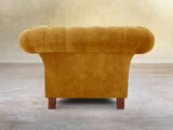 Flora Chesterfield Chair In Gold Vintage Velvet