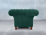 Flora Chesterfield Chair In Kingfisher Lush Velvet