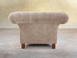 Flora Chesterfield Chair In Mocha Vintage Velvet