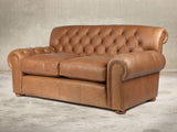 Frankie 2 Seat Chesterfield Sofa In Camel Soft 'n' Easy Leather