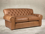 Frankie 2 Seat Chesterfield Sofa In Camel Soft 'n' Easy Leather