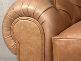 Frankie 2 Seat Chesterfield Sofa In Camel Soft 'n' Easy Leather