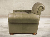 Frankie 2 Seat Chesterfield Sofa In Sage Soft 'n' Easy Leather